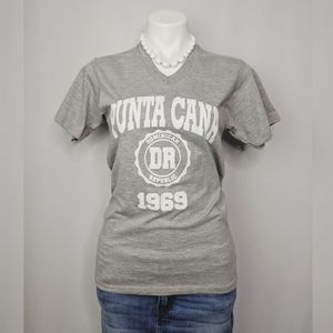 Punta Cana Dominica Republic Gray V Neck T Shirt